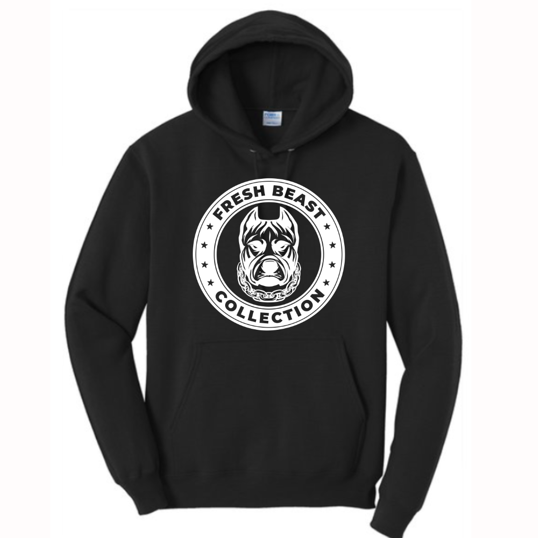 FRESH BEAST LOGO HOODIE (BLACK/WHITE)