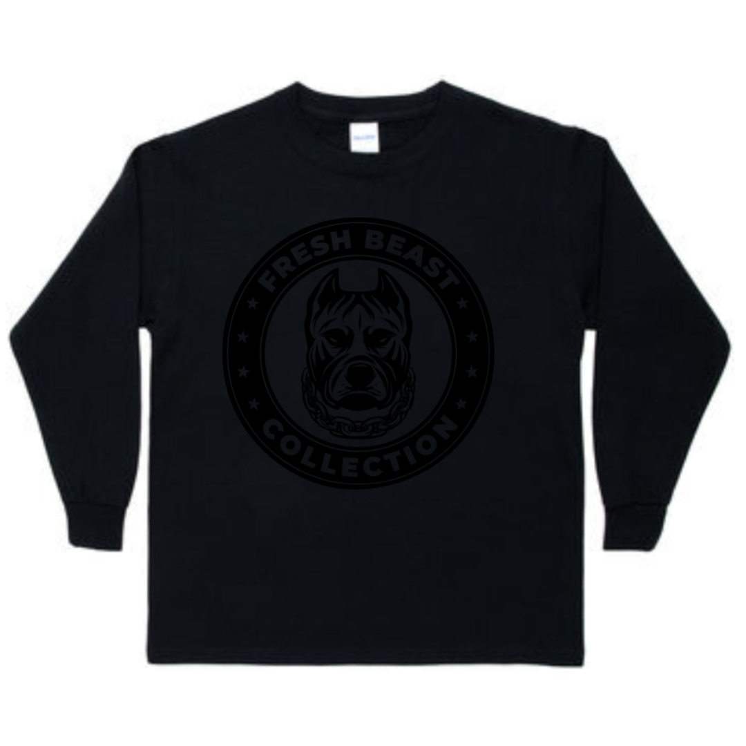 DRYBLEND FRESH BEAST LONG SLEEVE LOGO TEE (BLACK/BLACK)